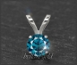 Preview: Brillant 585 Gold Anhänger, blau 0,10-0,50ct